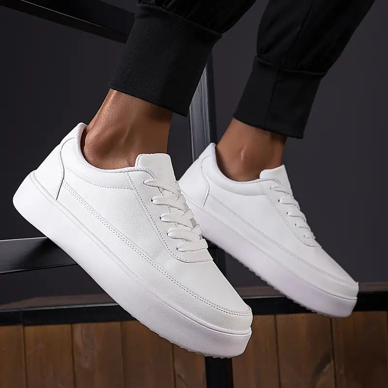 Andrew – zeitlose, schlichte Herren Skateschuhe in Weiß
