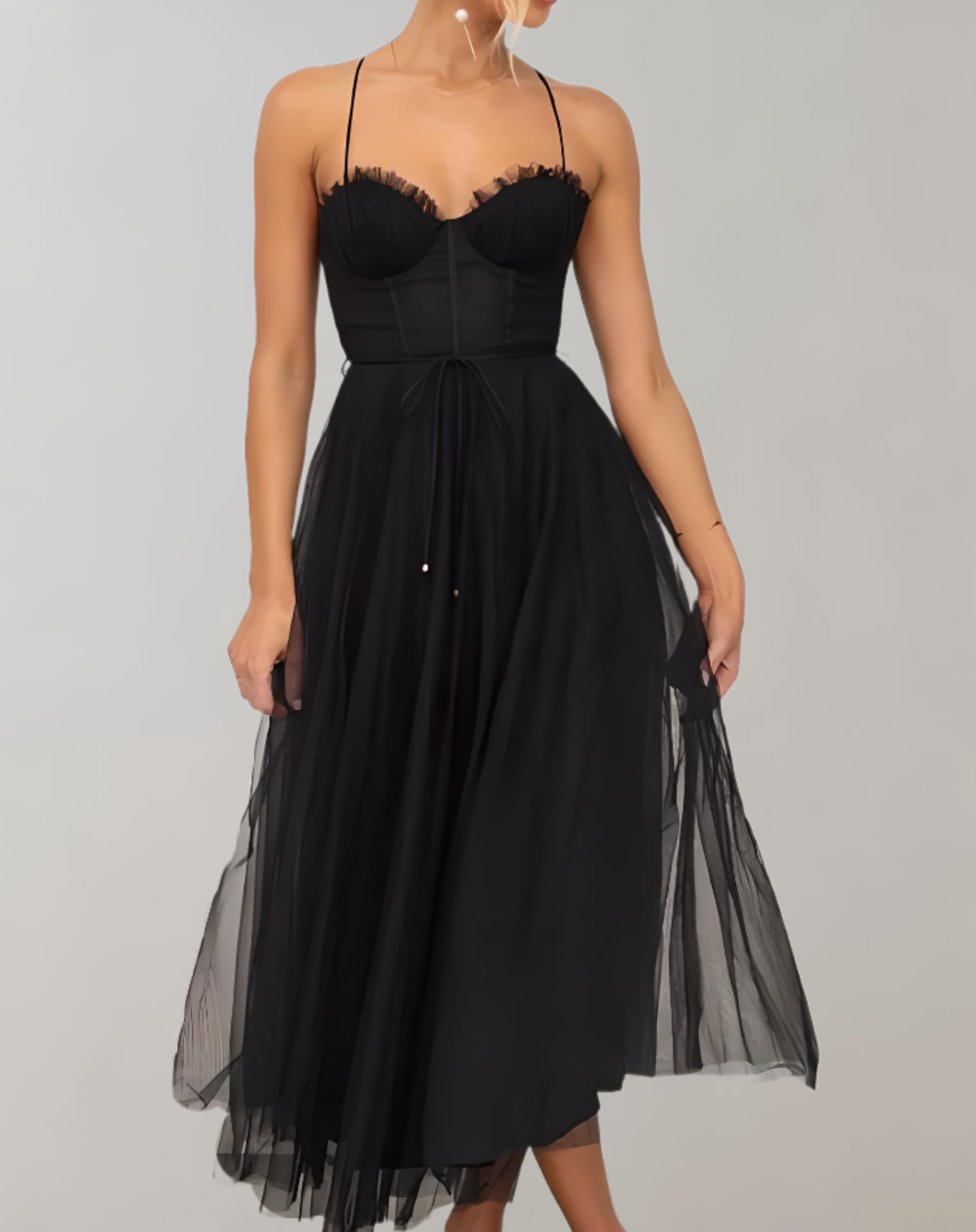Bella - Ärmelloses Minikleid aus weichem Stoff kleid