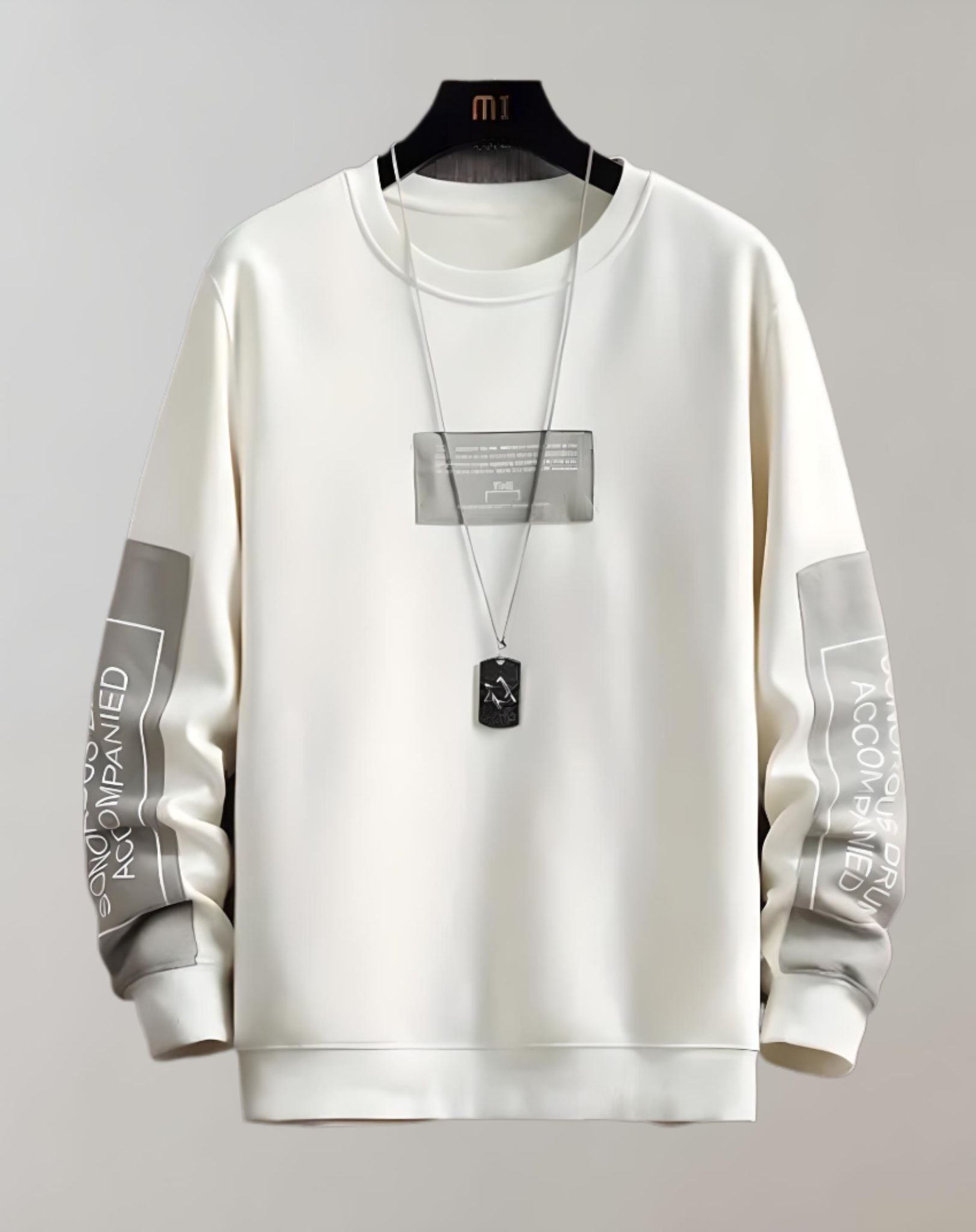 Ben -  Übergroßer Rundhalspullover für Herren mit zufälligem Design Sweater