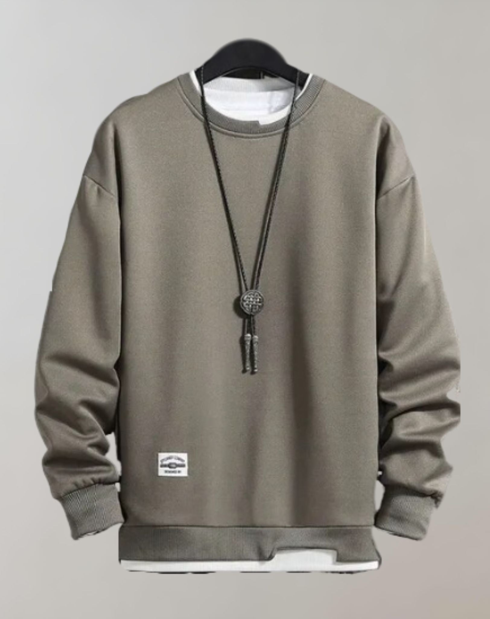 Ben -  Übergroßer Rundhalspullover für Herren mit zufälligem Design Sweater