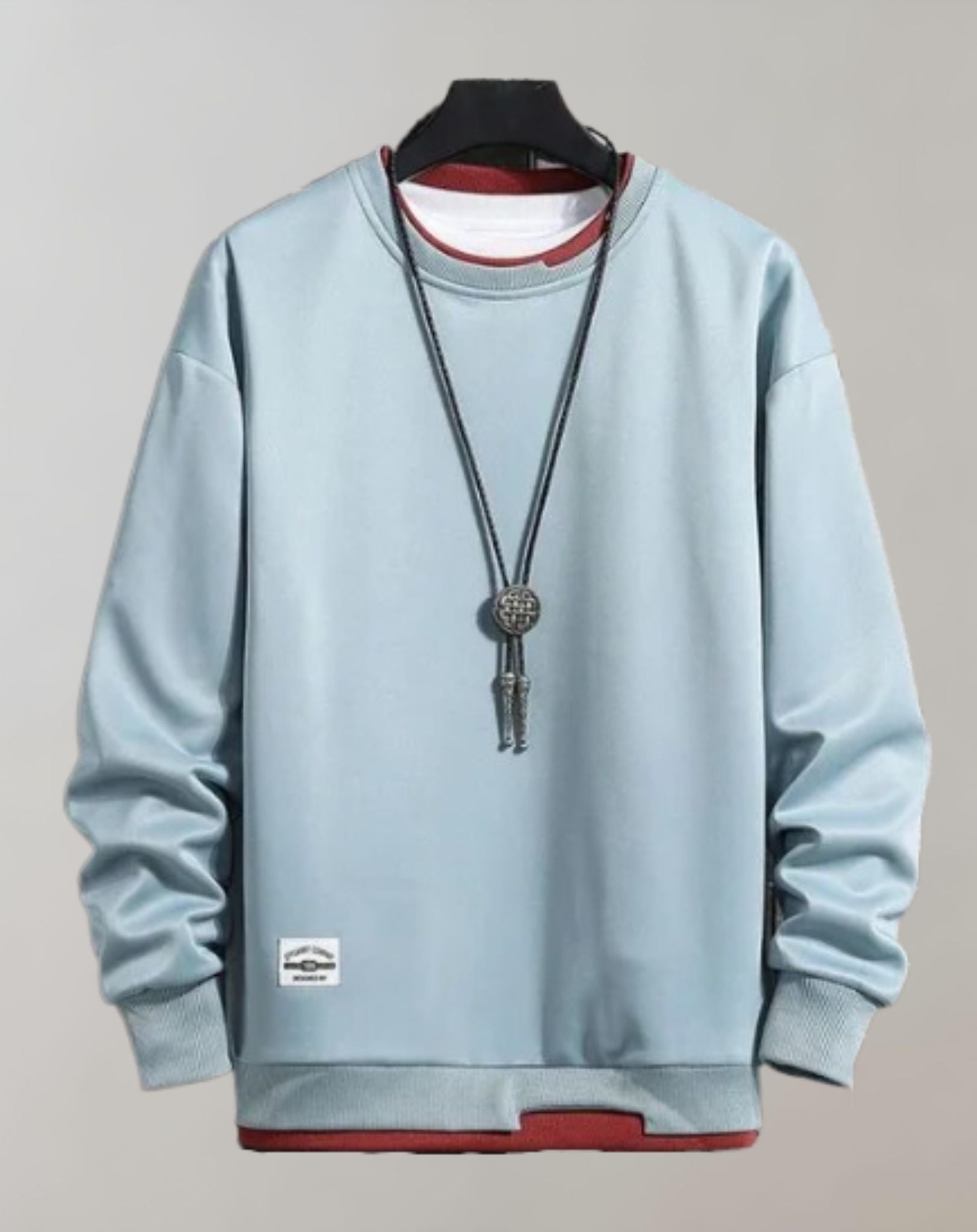 Ben -  Übergroßer Rundhalspullover für Herren mit zufälligem Design Sweater