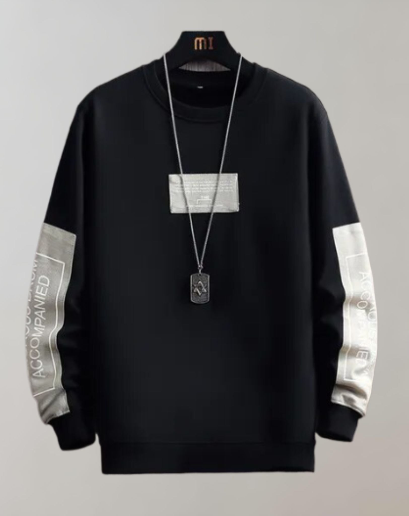 Ben -  Übergroßer Rundhalspullover für Herren mit zufälligem Design Sweater