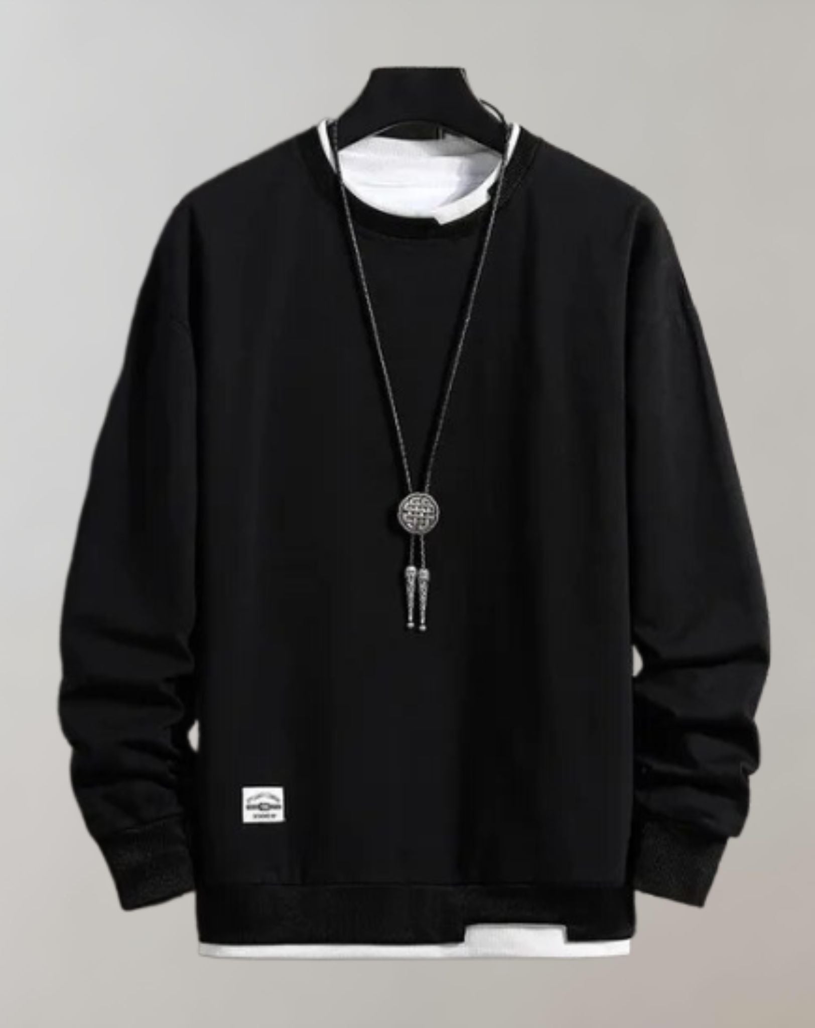 Ben -  Übergroßer Rundhalspullover für Herren mit zufälligem Design Sweater