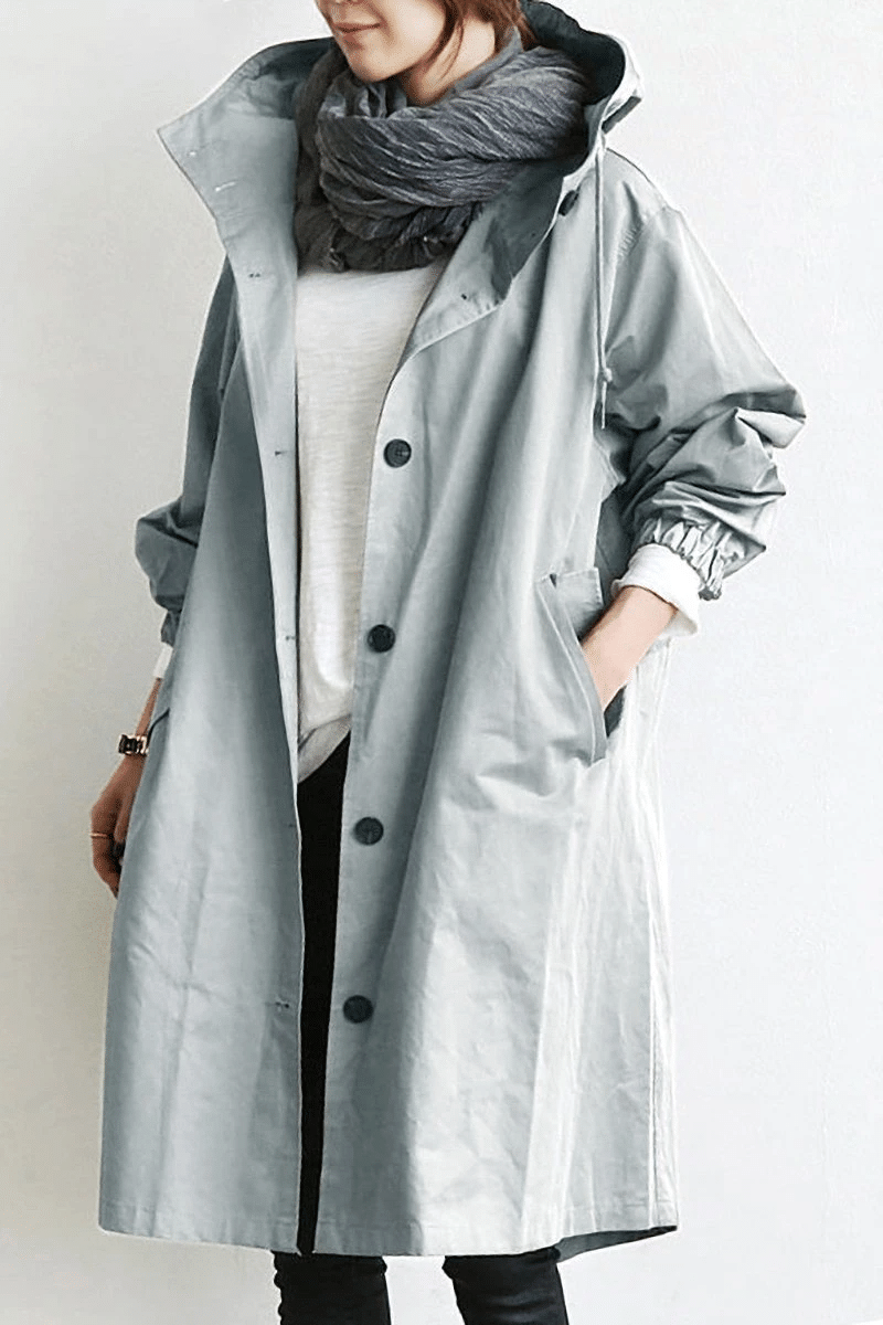 Damen Oversize Windjacke mit Kapuze – Leichter Übergangsparka für Frühling und Herbst