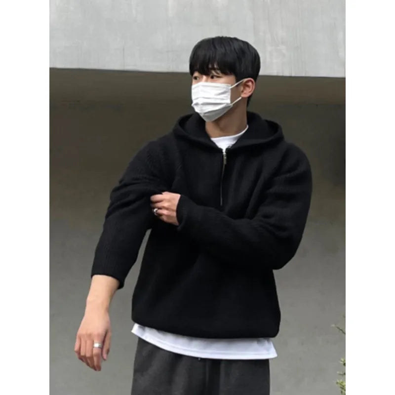 Halbzip Hoodie aus hochwertiger Woll-K Baumwollmischung - Casual Luxe für jeden Tag