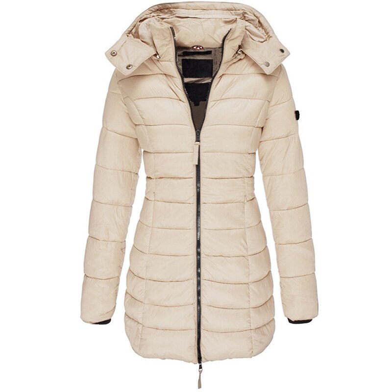 Stylische Damen Steppjacke mit Kapuze – Wintermantel für kalte Tage