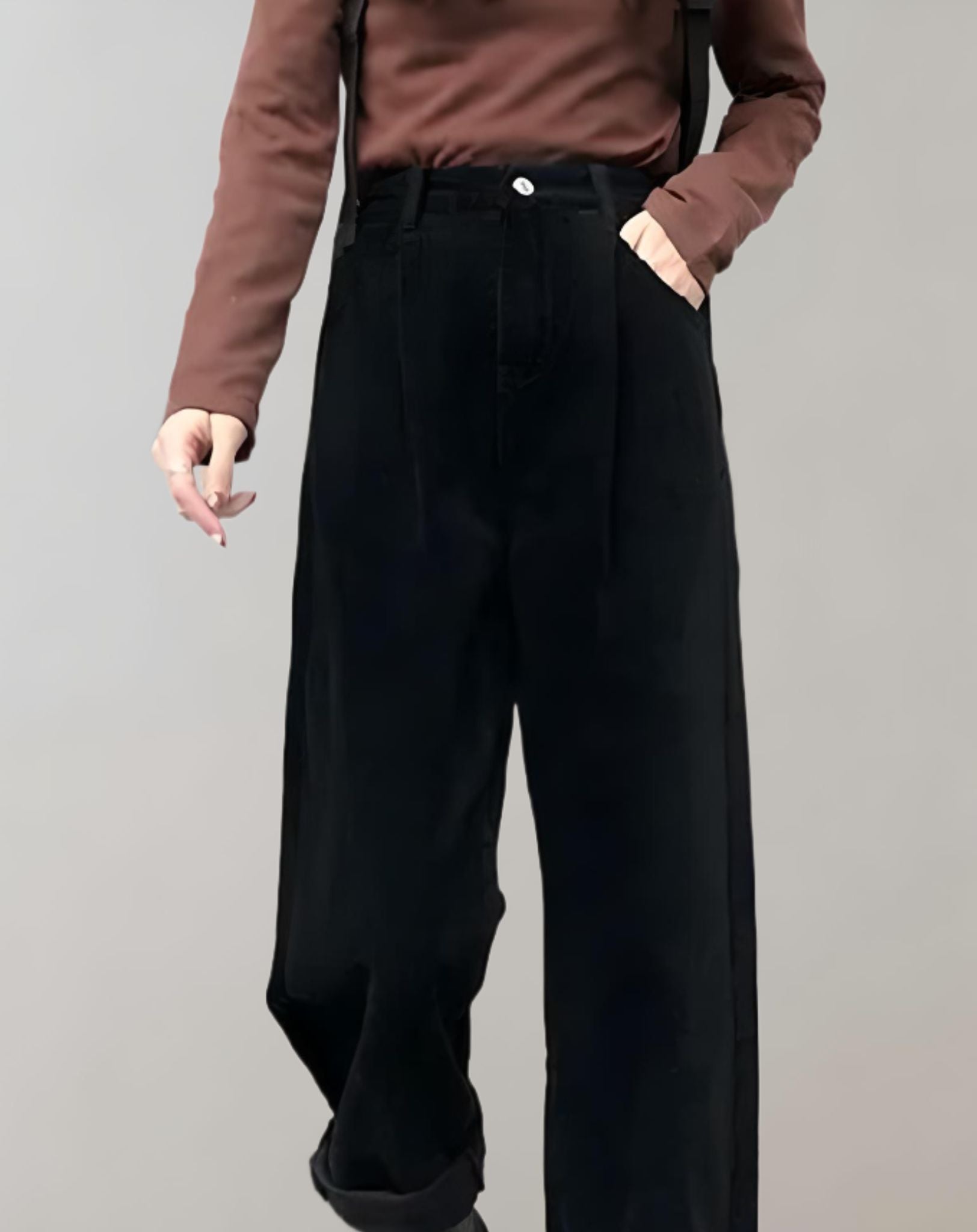 Eunice - Hoch taillierte Cordhose mit weitem Bein Hose