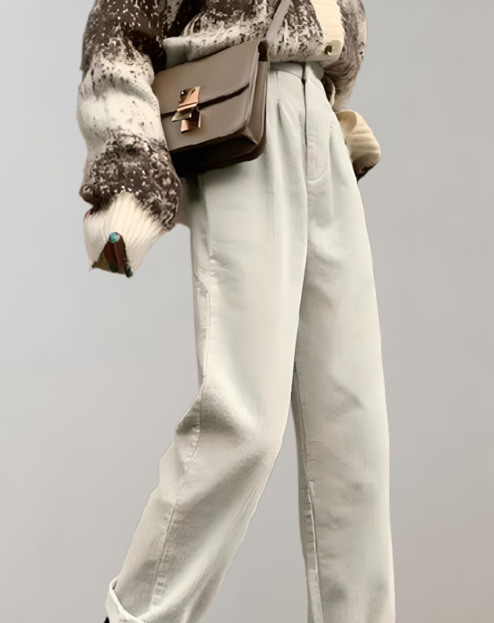 Eunice - Hoch taillierte Cordhose mit weitem Bein Hose