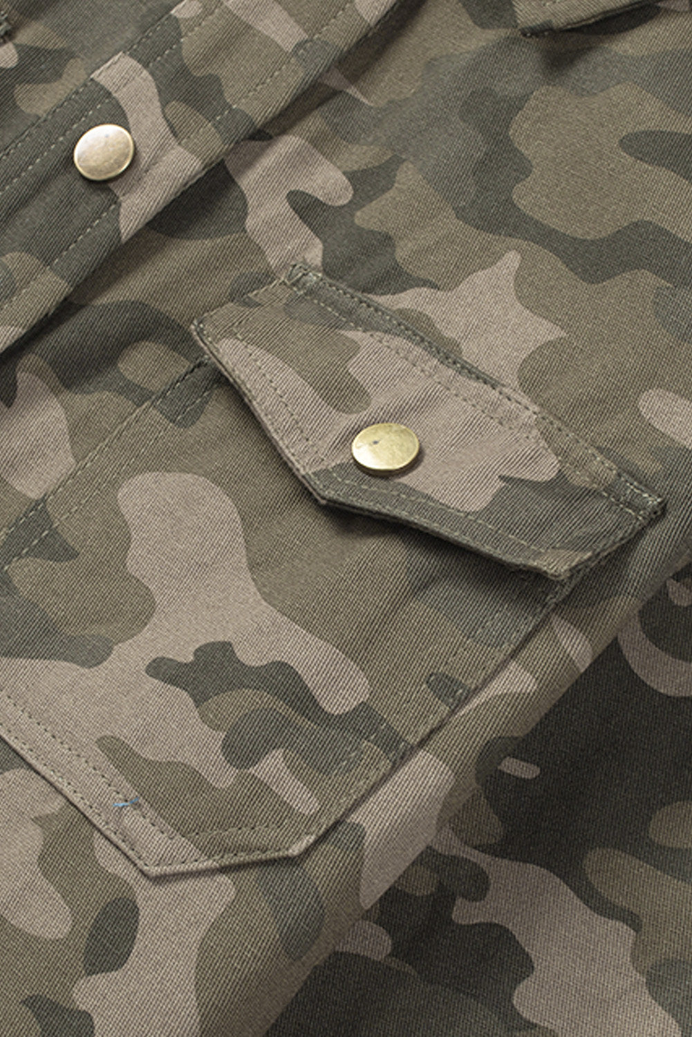 Marianne | Camouflage-Jacke mit vielseitigen Taschen und Knopfverschluss