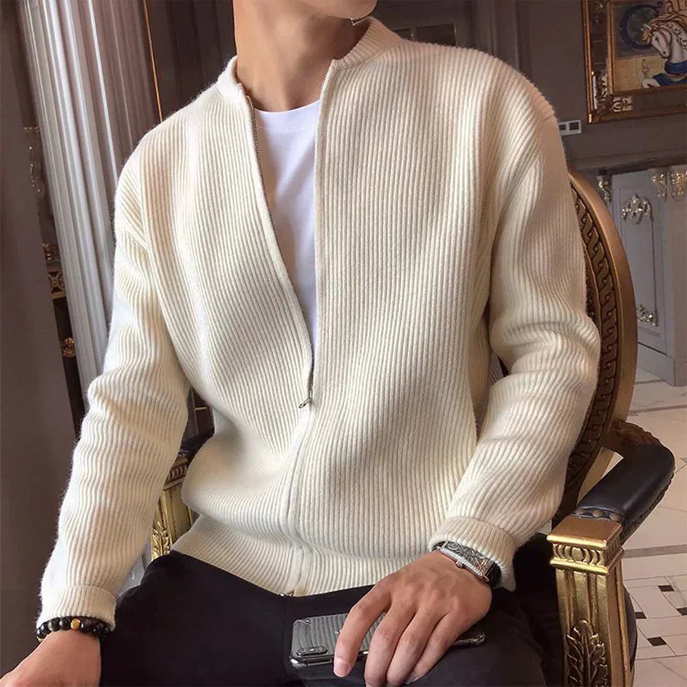 Elegantes Herren-Gilet mit hochwertigem Baumwollmaterial und modernem Reißverschluss