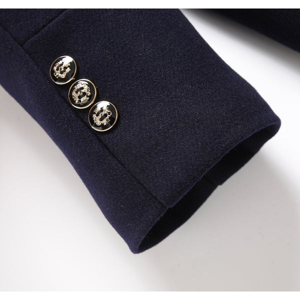 Eleganter Herrenmantel mit Stehkragen und gestepptem Innenfutter