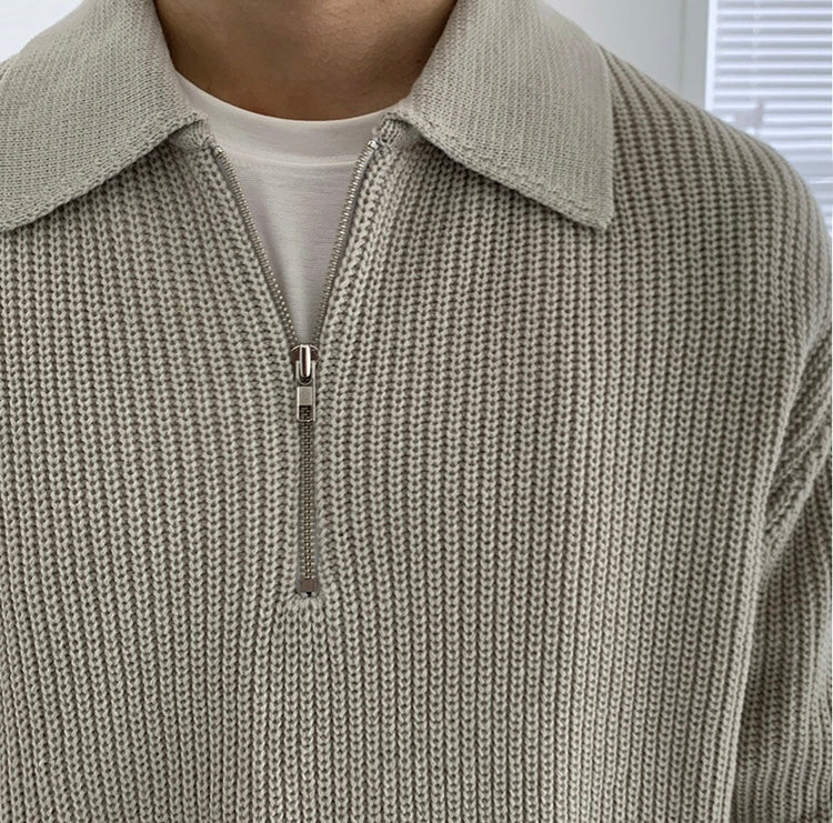 Luxe Halb-Zip Polo für stilvolle Männer - Eleganter Komfort mit zeitlosem Design