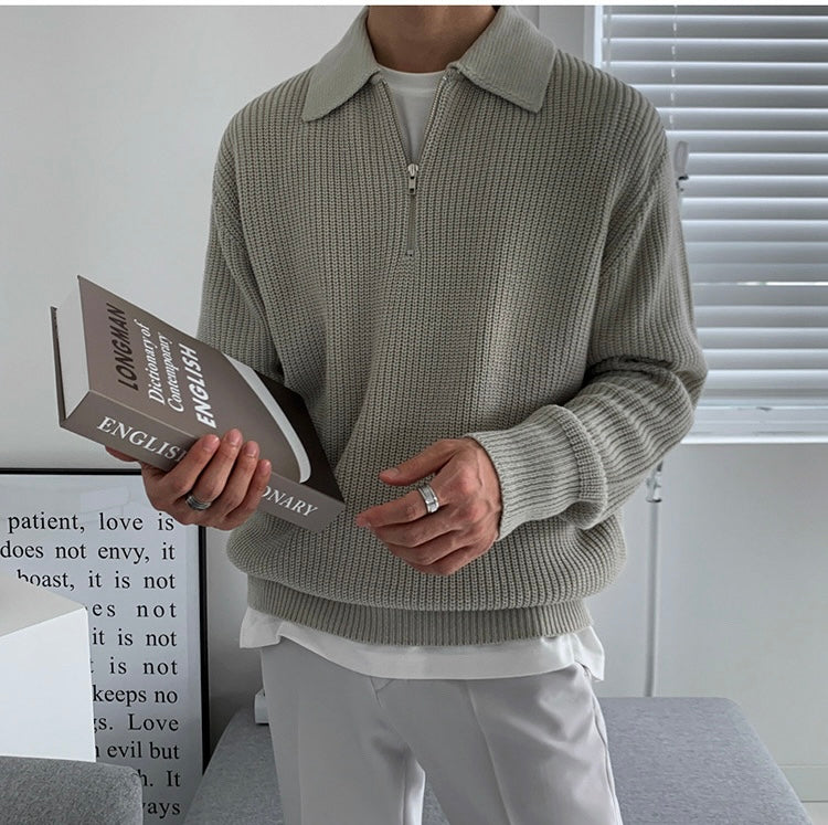 Luxe Halb-Zip Polo für stilvolle Männer - Eleganter Komfort mit zeitlosem Design