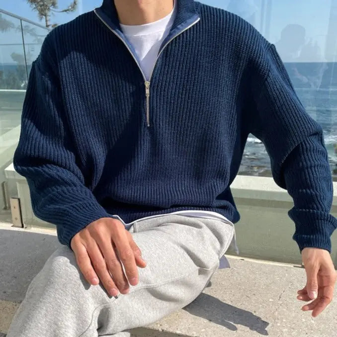 Old Money Halb-Zip Pullover - Zeitlose Eleganz und moderner Komfort