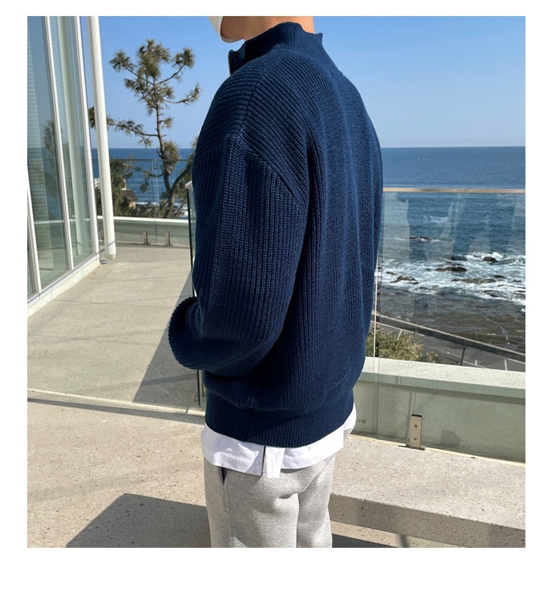 Luxe Strickpullover mit Halbreißverschluss für stilvolle Wintertage