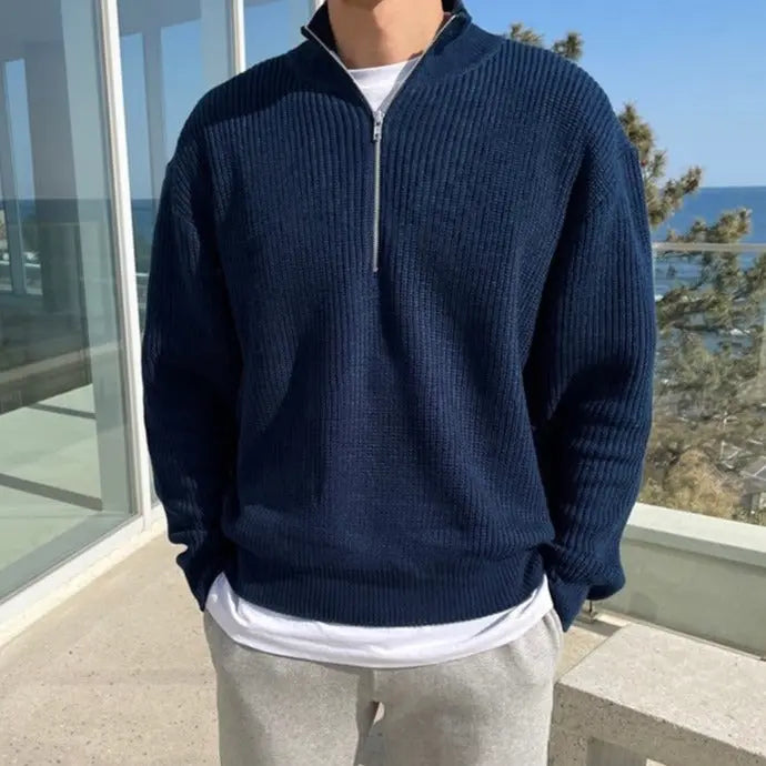 Old Money Halb-Zip Pullover - Zeitlose Eleganz und moderner Komfort