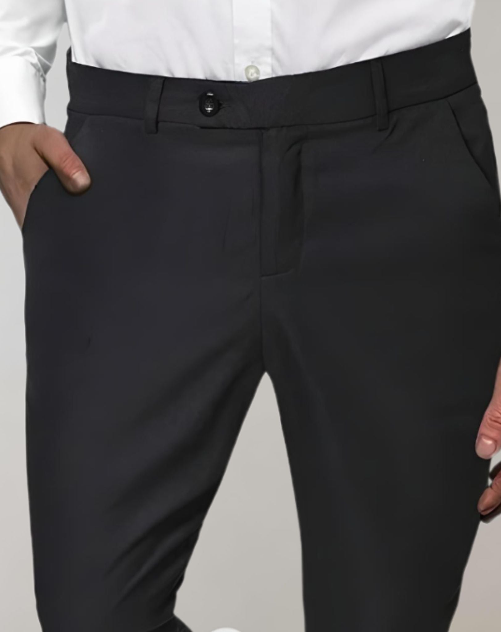 Jericho - Gut sitzende schwarze Herrenhose für formelle Kleidung Hose