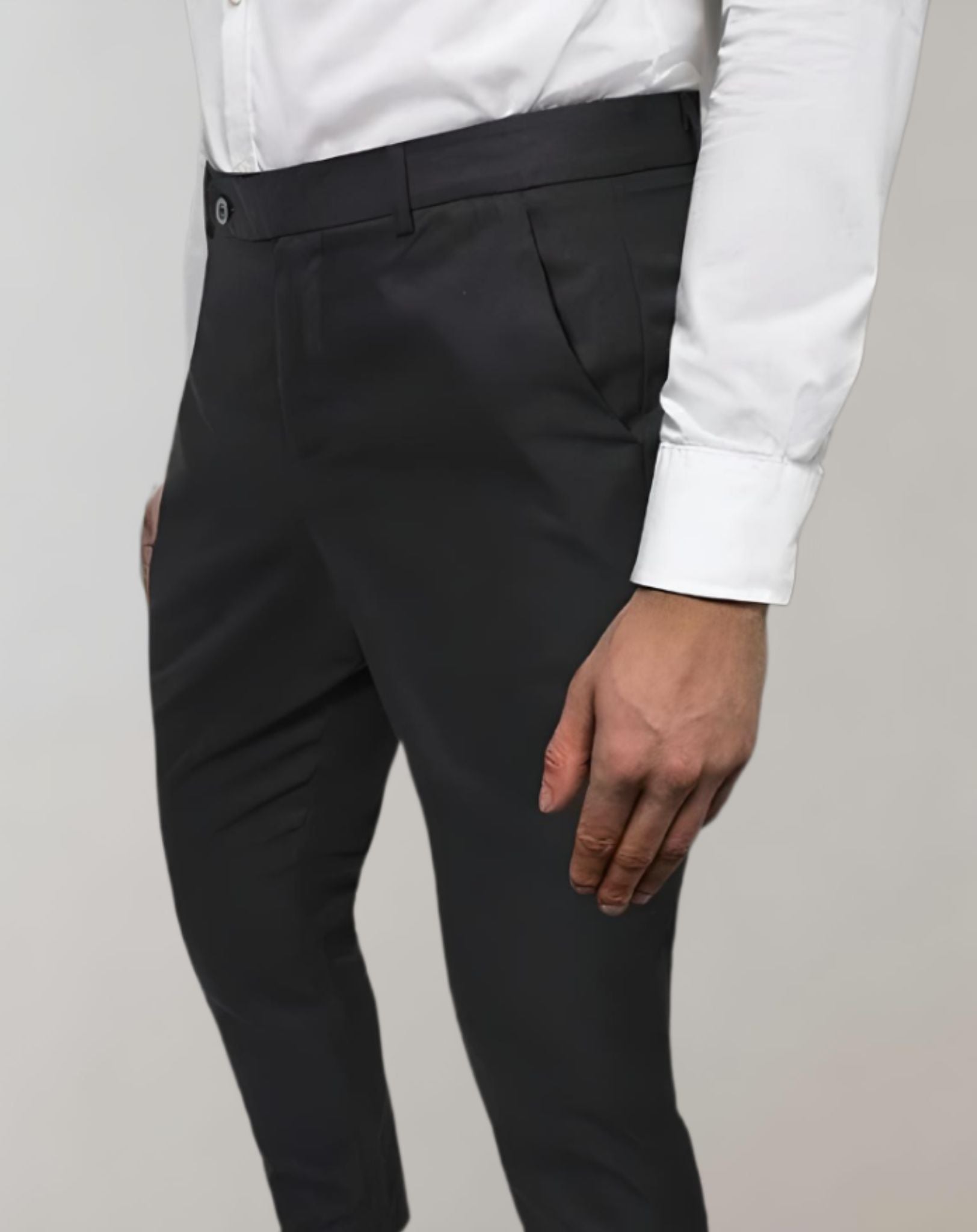 Jericho - Gut sitzende schwarze Herrenhose für formelle Kleidung Hose