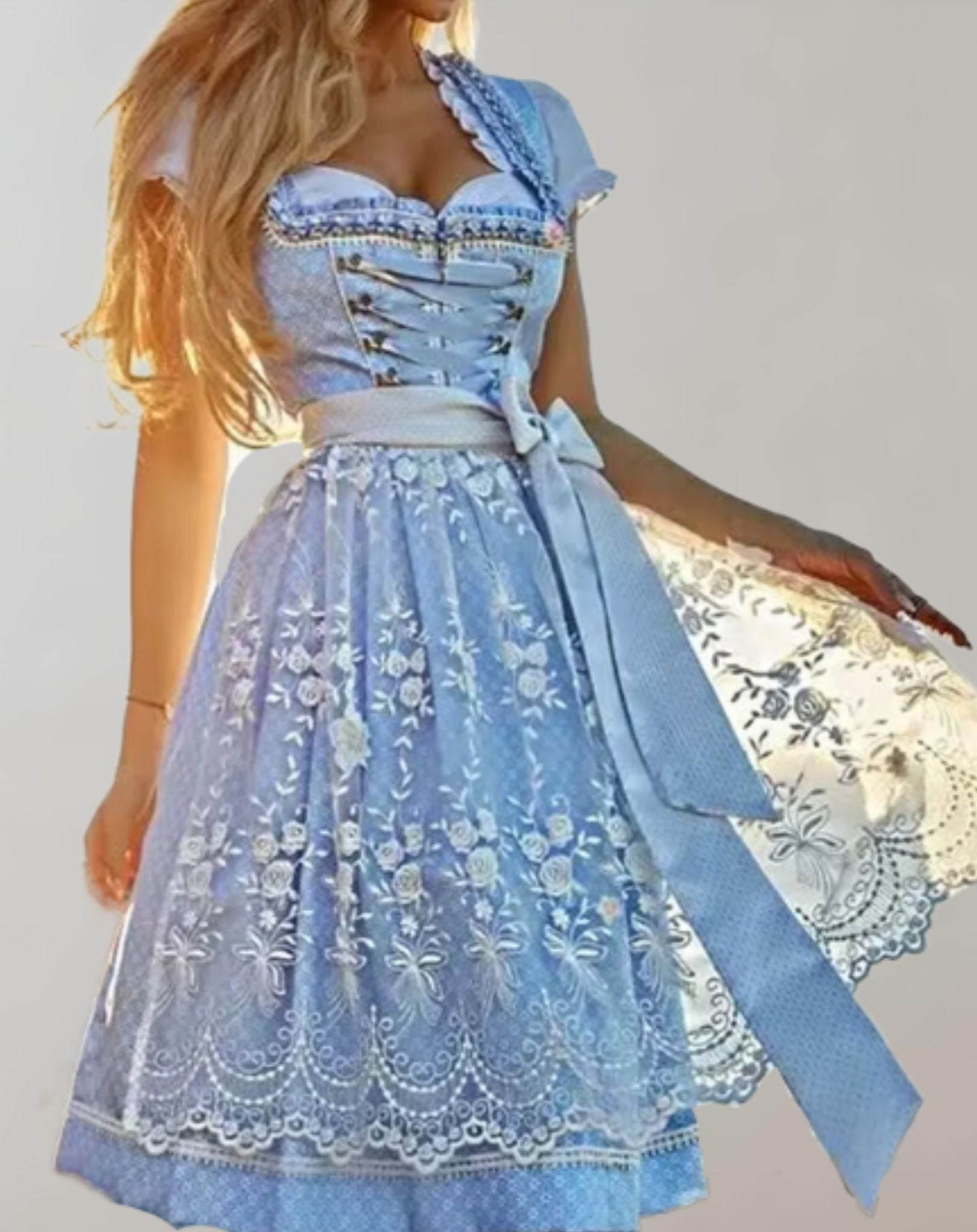 Jilla - Minikleid im Korsett Stil mit Lagen und Banddesign Kleid