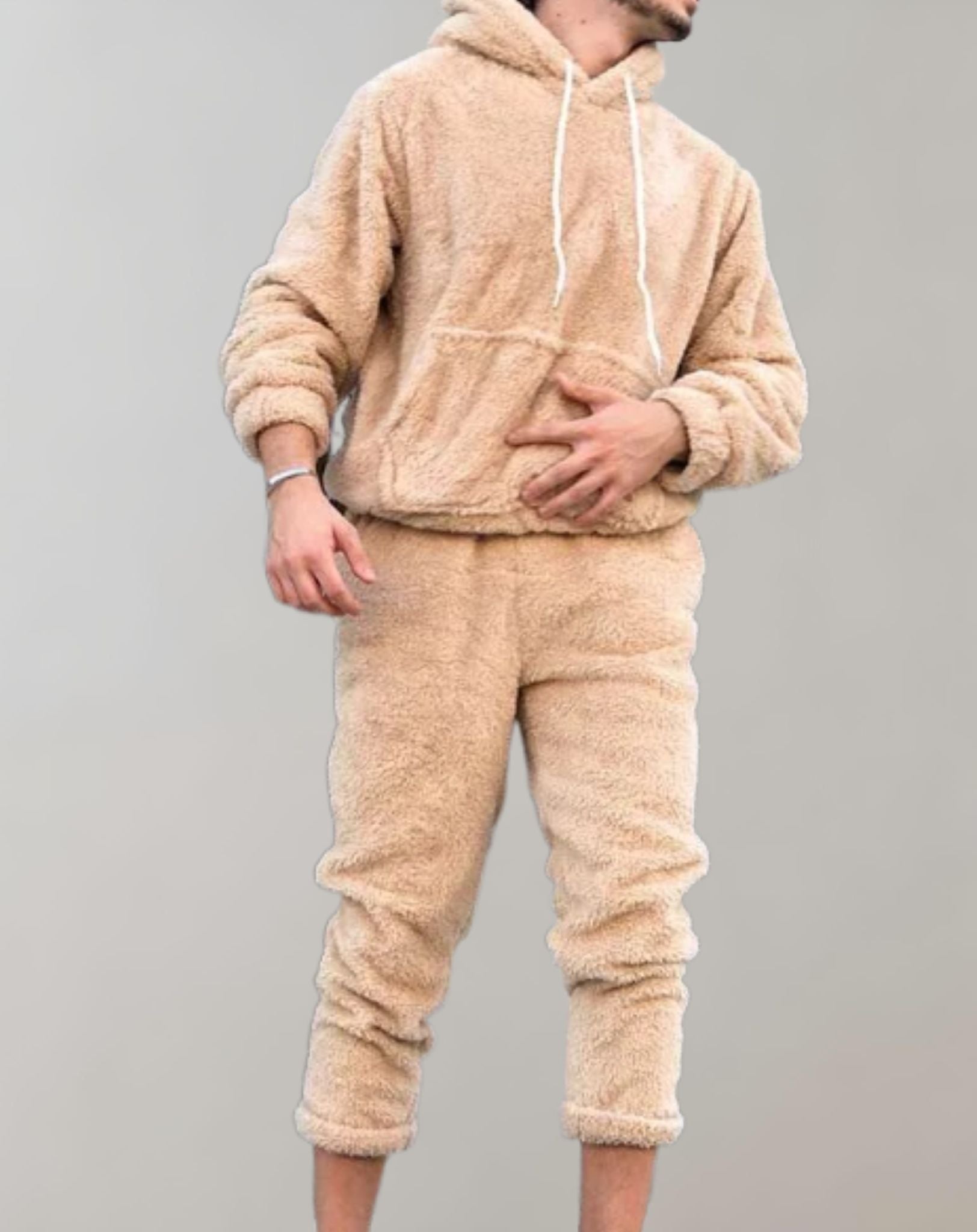 John - 2-teiliges Set für Herren mit Kapuzenpullover und verkürzter Jogginghose Kleidung