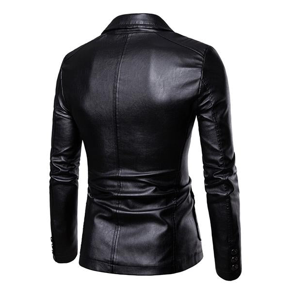 Alberto | Retro Tweeknoops Leder Blazer für Herren