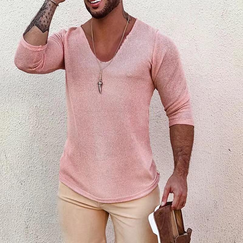 Gerald | Modische leichte V-Hals Pullover für Herren mit langen Ärmeln