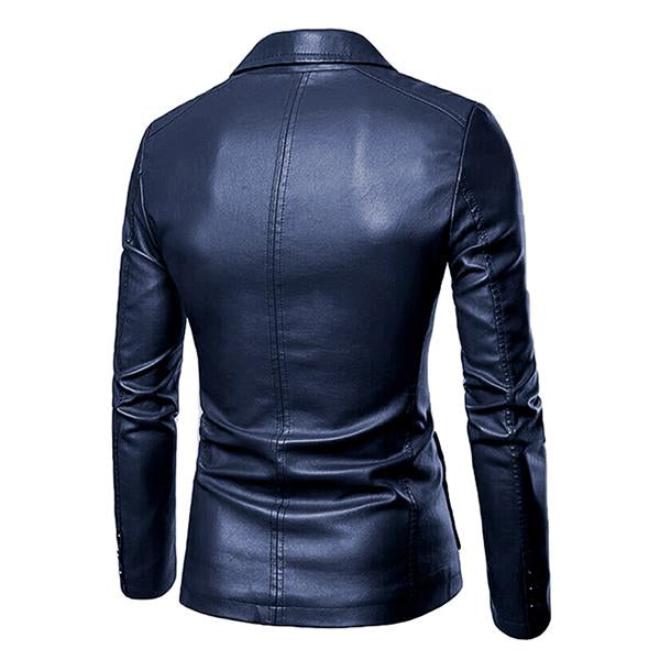 Alberto | Retro Tweeknoops Leder Blazer für Herren