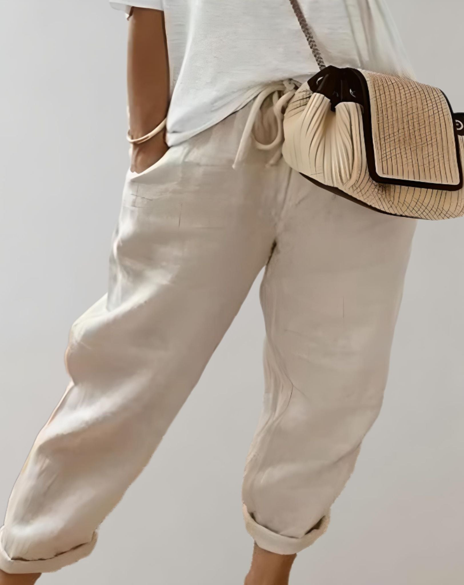 Kyla - Kurze Hose mit Strumpfband weitem Bein und zufälligem Design Hose
