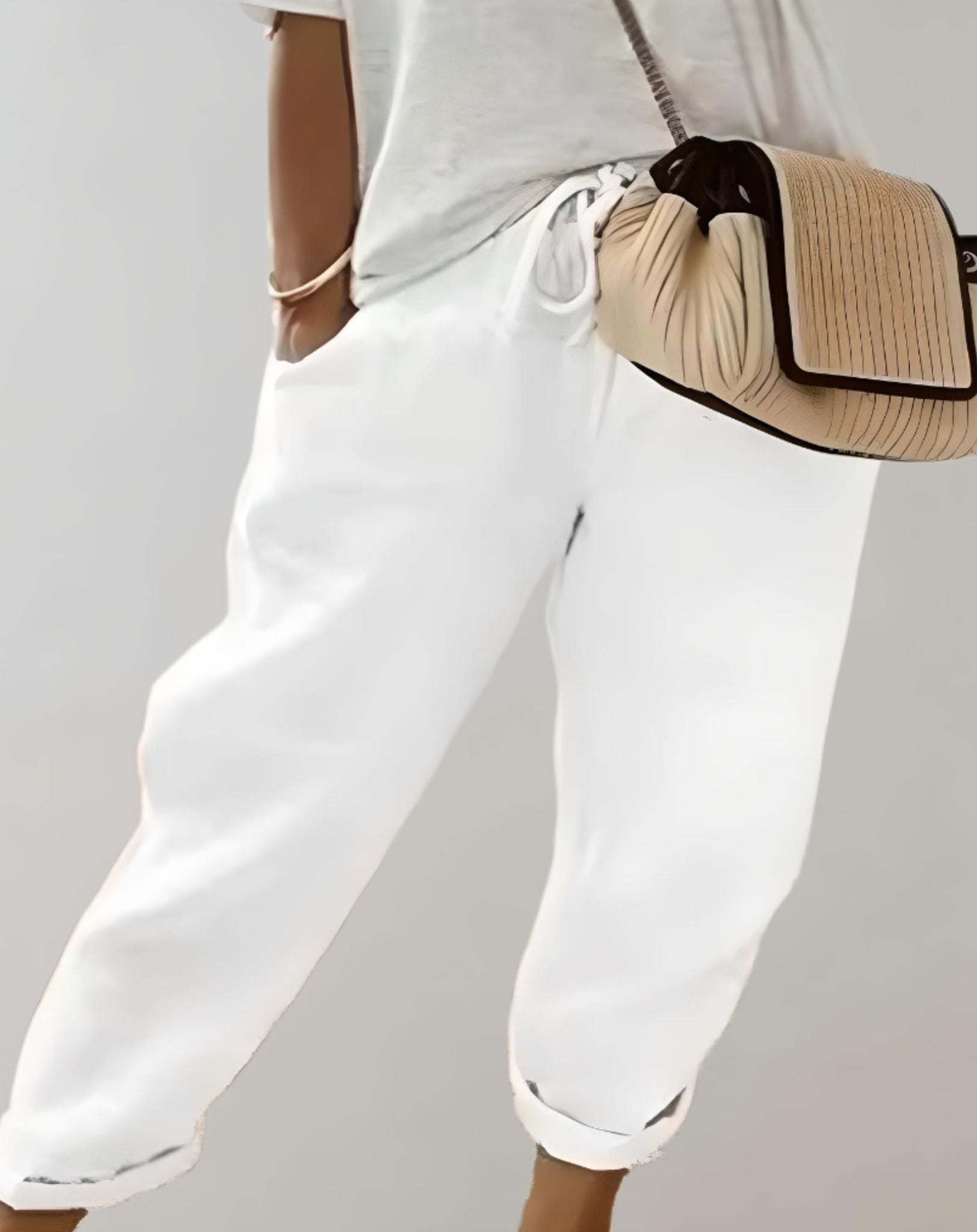 Kyla - Kurze Hose mit Strumpfband weitem Bein und zufälligem Design Hose
