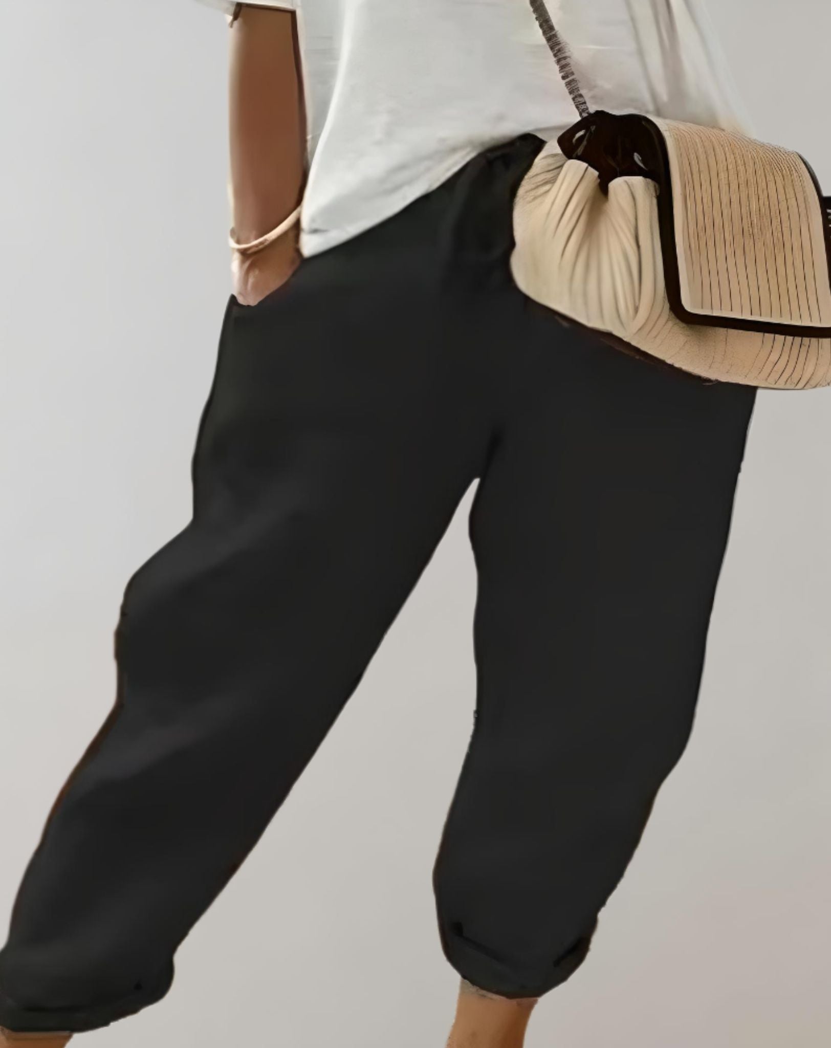 Kyla - Kurze Hose mit Strumpfband weitem Bein und zufälligem Design Hose