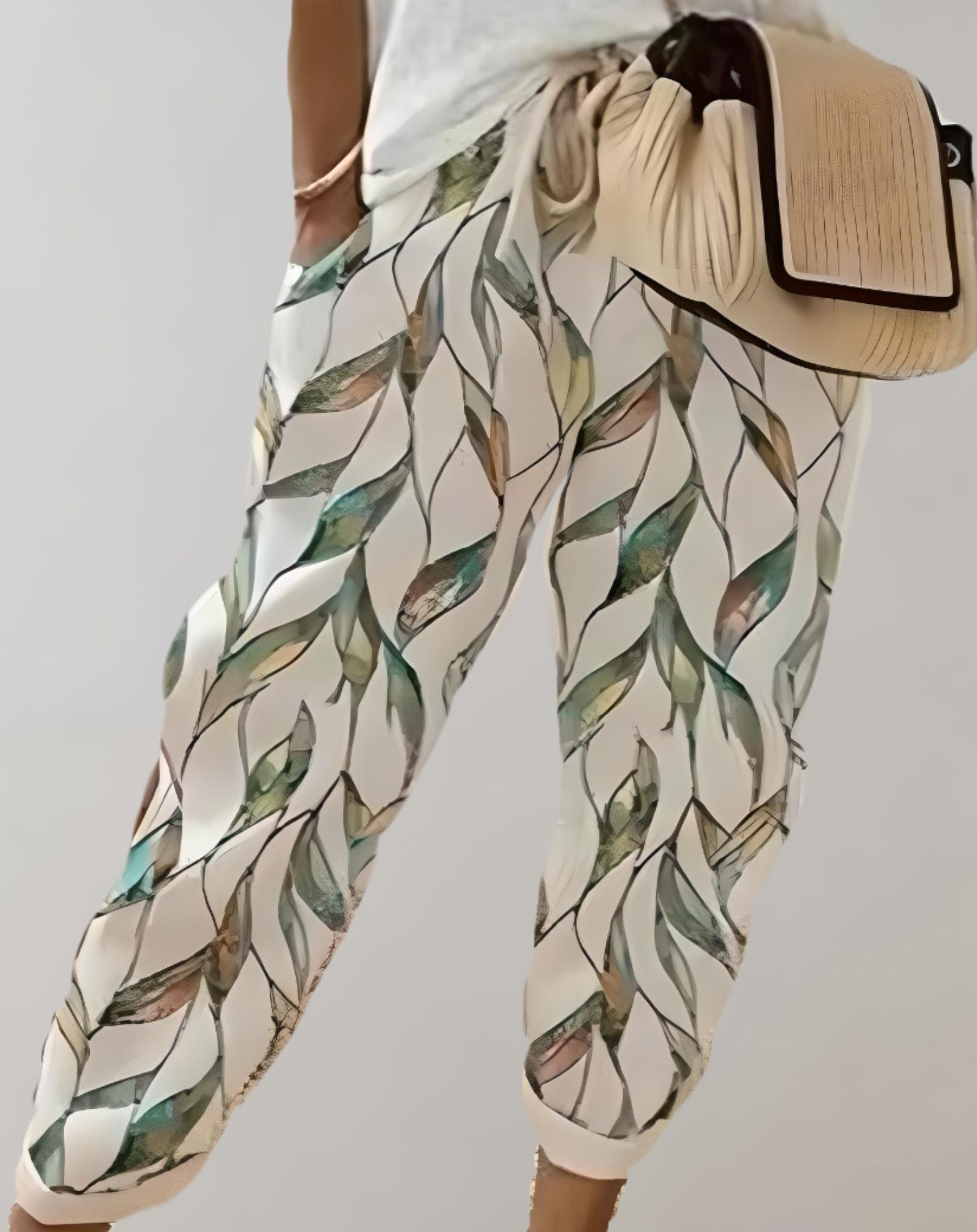 Kyla - Kurze Hose mit Strumpfband weitem Bein und zufälligem Design Hose