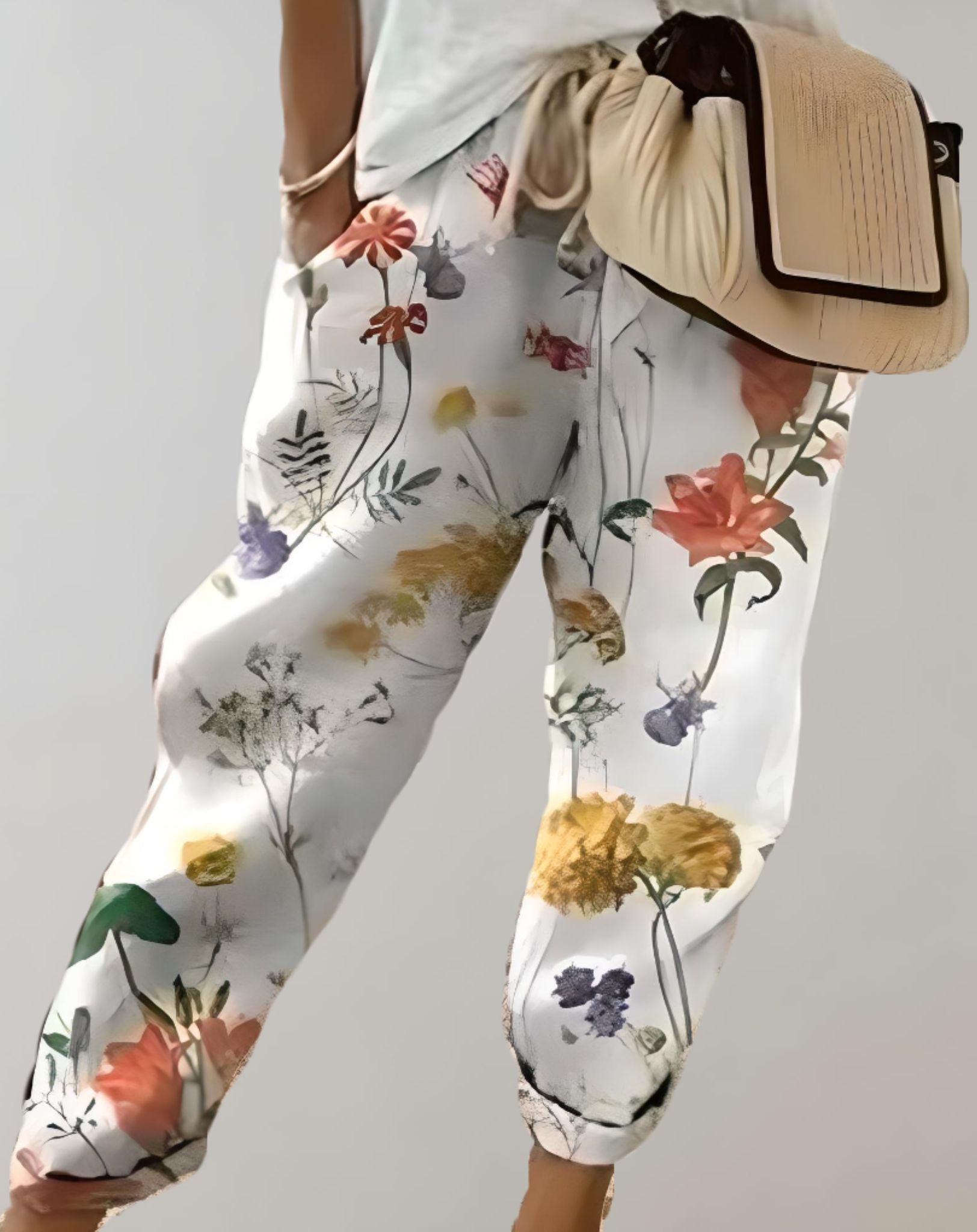 Kyla - Kurze Hose mit Strumpfband weitem Bein und zufälligem Design Hose