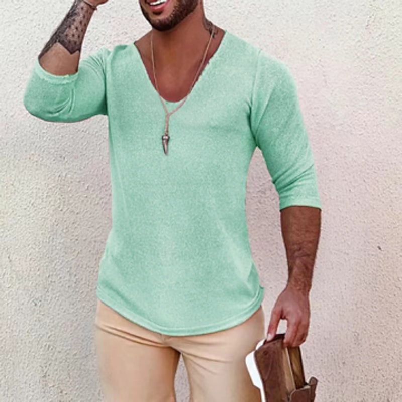 Gerald | Modische leichte V-Hals Pullover für Herren mit langen Ärmeln