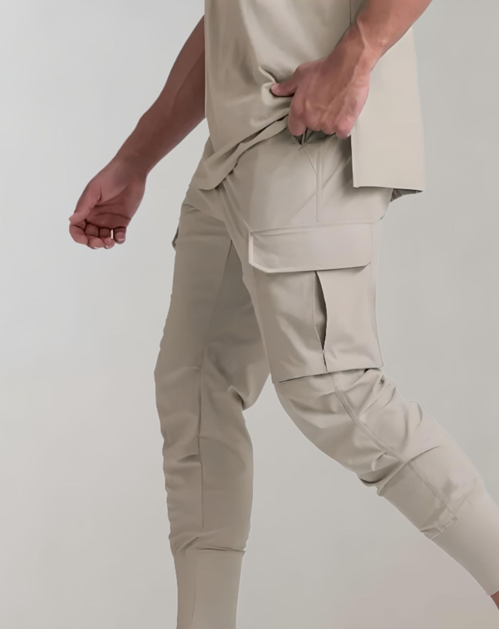 Michael - Halblose Cargo Jogginghose mit Strumpfband für Herren Hose