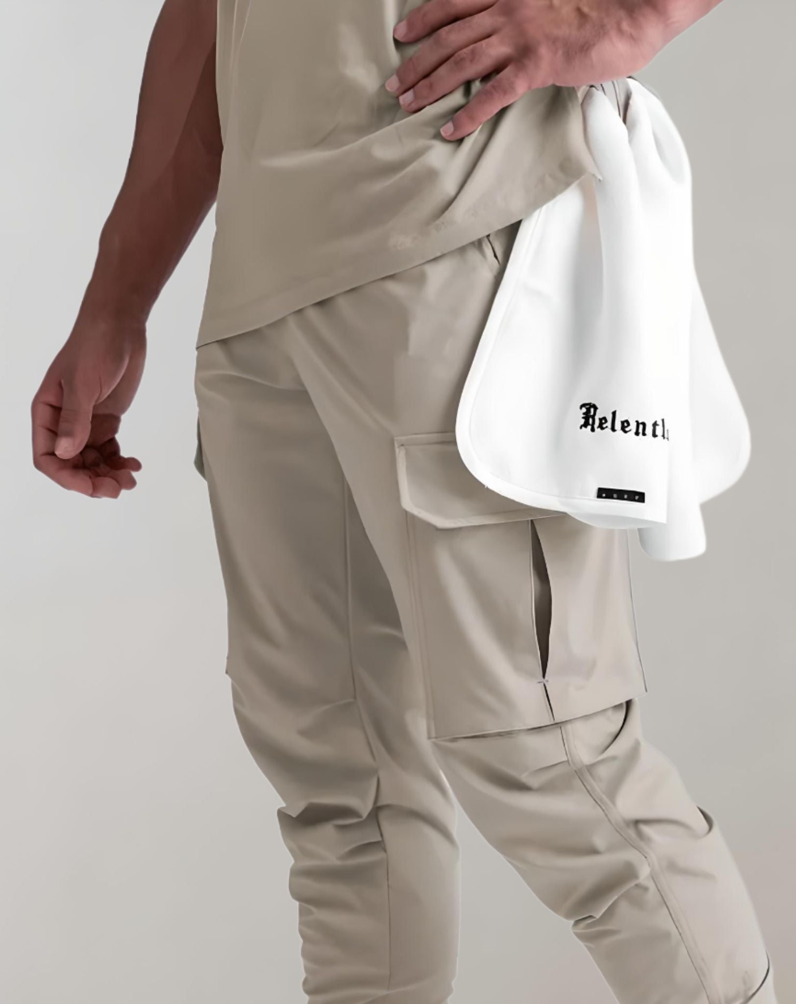 Michael - Halblose Cargo Jogginghose mit Strumpfband für Herren Hose