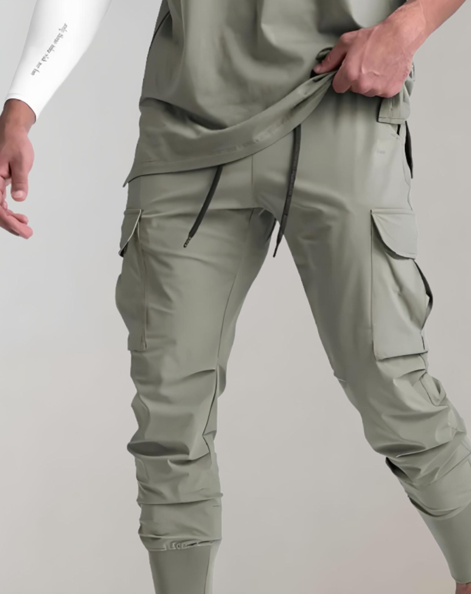 Michael - Halblose Cargo Jogginghose mit Strumpfband für Herren Hose