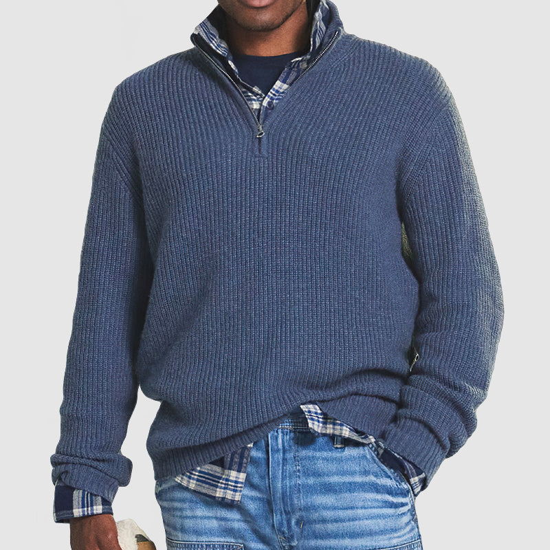 Kashmir Herren Zip-Up Pullover für den modernen Stil