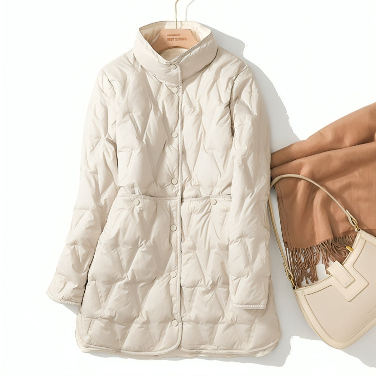 Novalie | Elegante und gefütterte lange Winterjacke für Damen