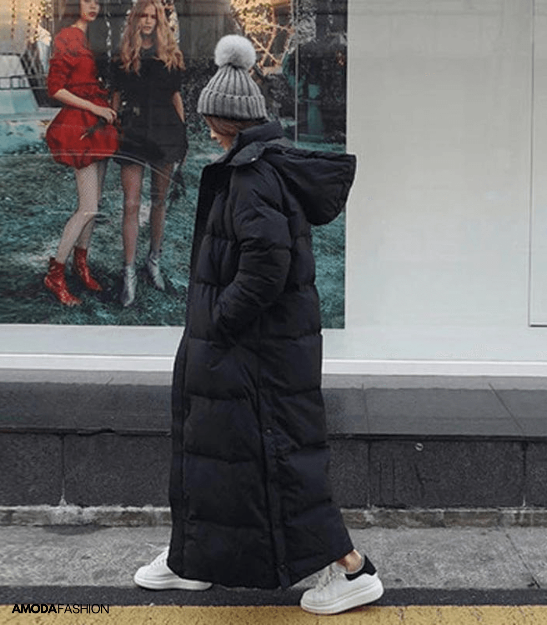 Damen Wintermantel Lang – Warmer, Gepolsterter Parka mit Kapuze für Kalte Tage