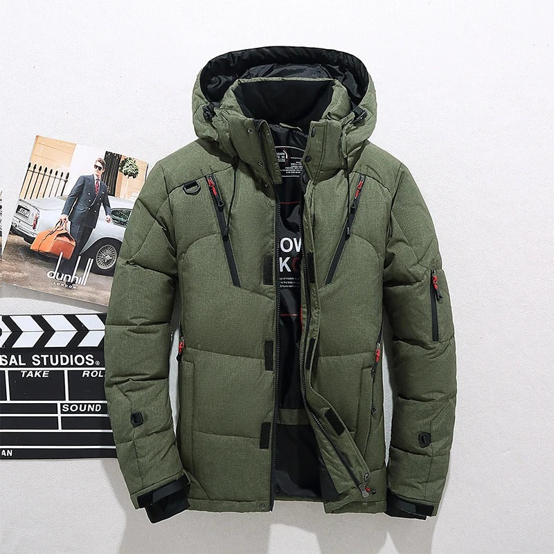 Herren Winterjacke Schwarz – Stylische und Wärmende Outdoor-Jacke mit Kapuze