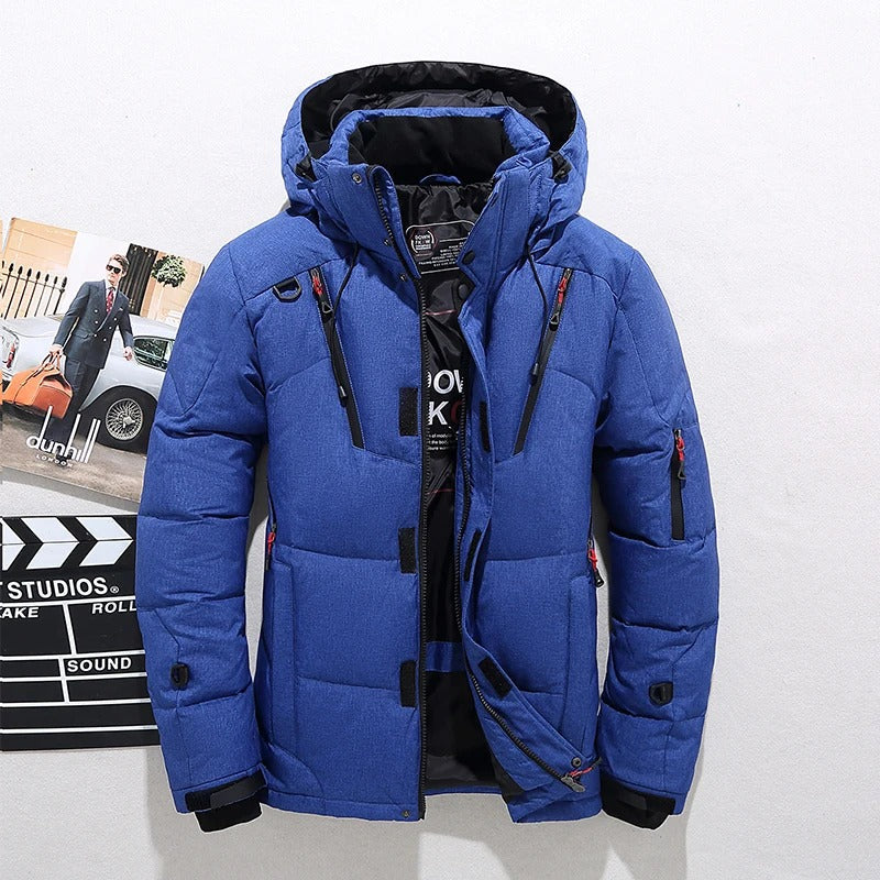 Herren Winterjacke Schwarz – Stylische und Wärmende Outdoor-Jacke mit Kapuze