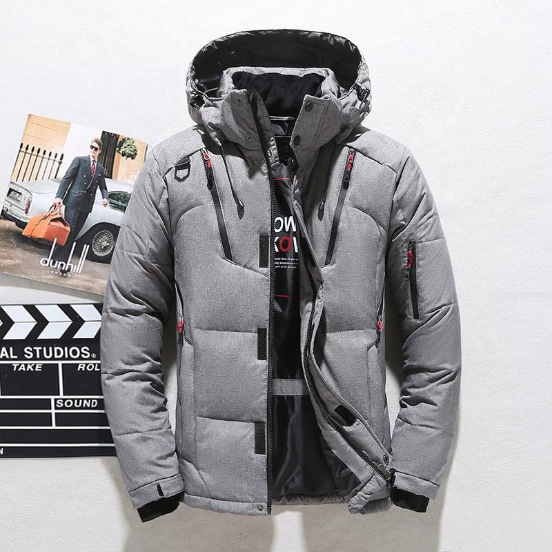 Herren Winterjacke Schwarz – Stylische und Wärmende Outdoor-Jacke mit Kapuze