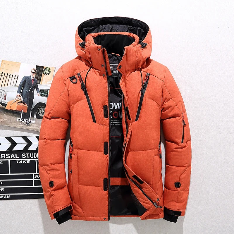 Herren Winterjacke Schwarz – Stylische und Wärmende Outdoor-Jacke mit Kapuze