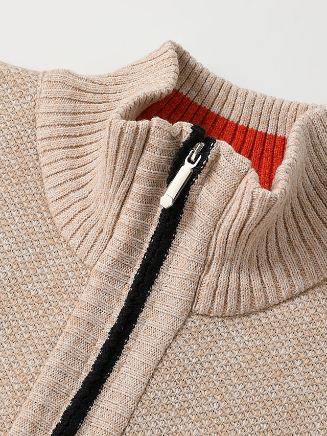 Eleganter Herren Strickpullover mit Zipper - Italienisches Design von RALPH POLO