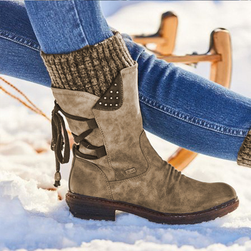 Krizzia - Women Winter Mid-Calf Stiefel Winterschuhe