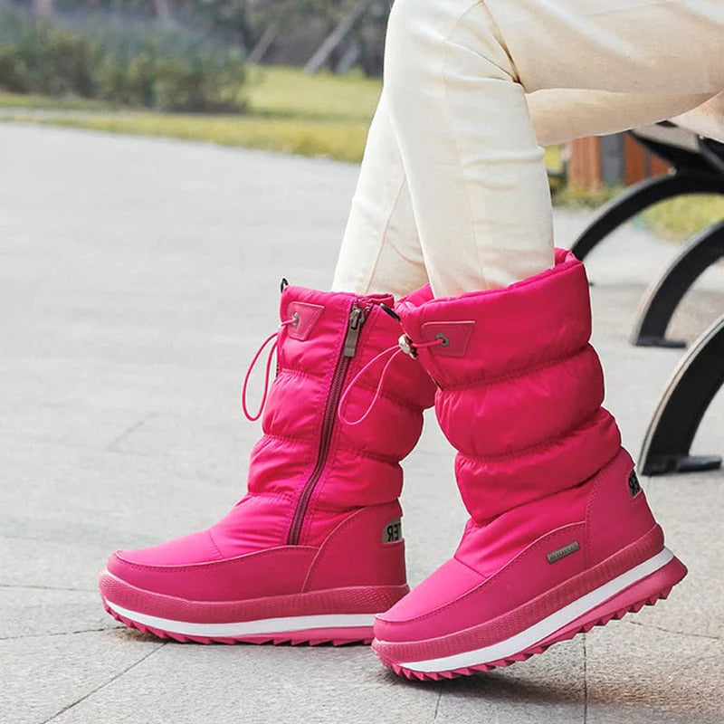 Warme Damen Winterstiefel mit wasserdichtem Design und rutschfester Sohle