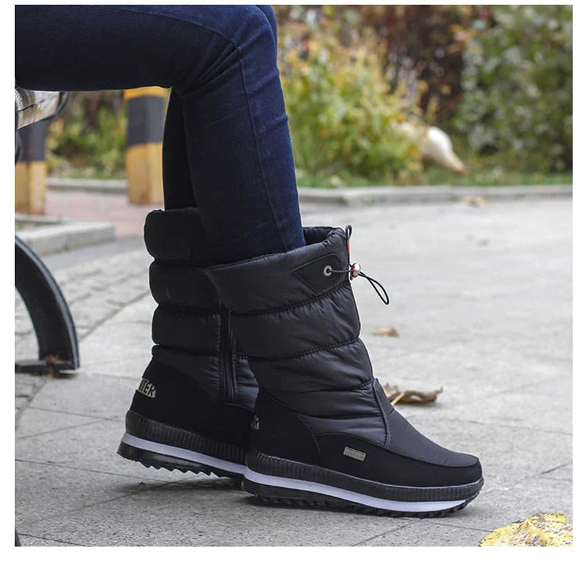 Warme Damen Winterstiefel mit wasserdichtem Design und rutschfester Sohle