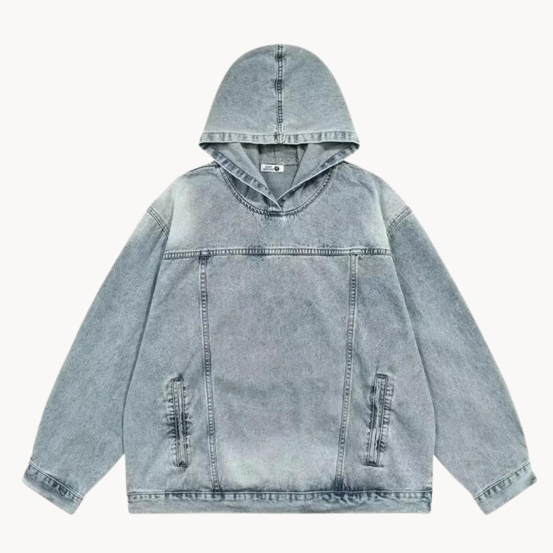 Mikhail | Urban Denim Kapuzenpullover im Vintage-Stil - Stilvolle Alltagsmode
