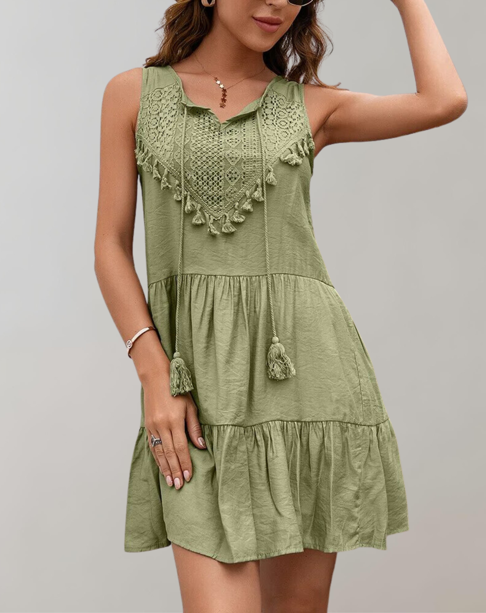 Klazina - Damen Sommer Casual Quasten