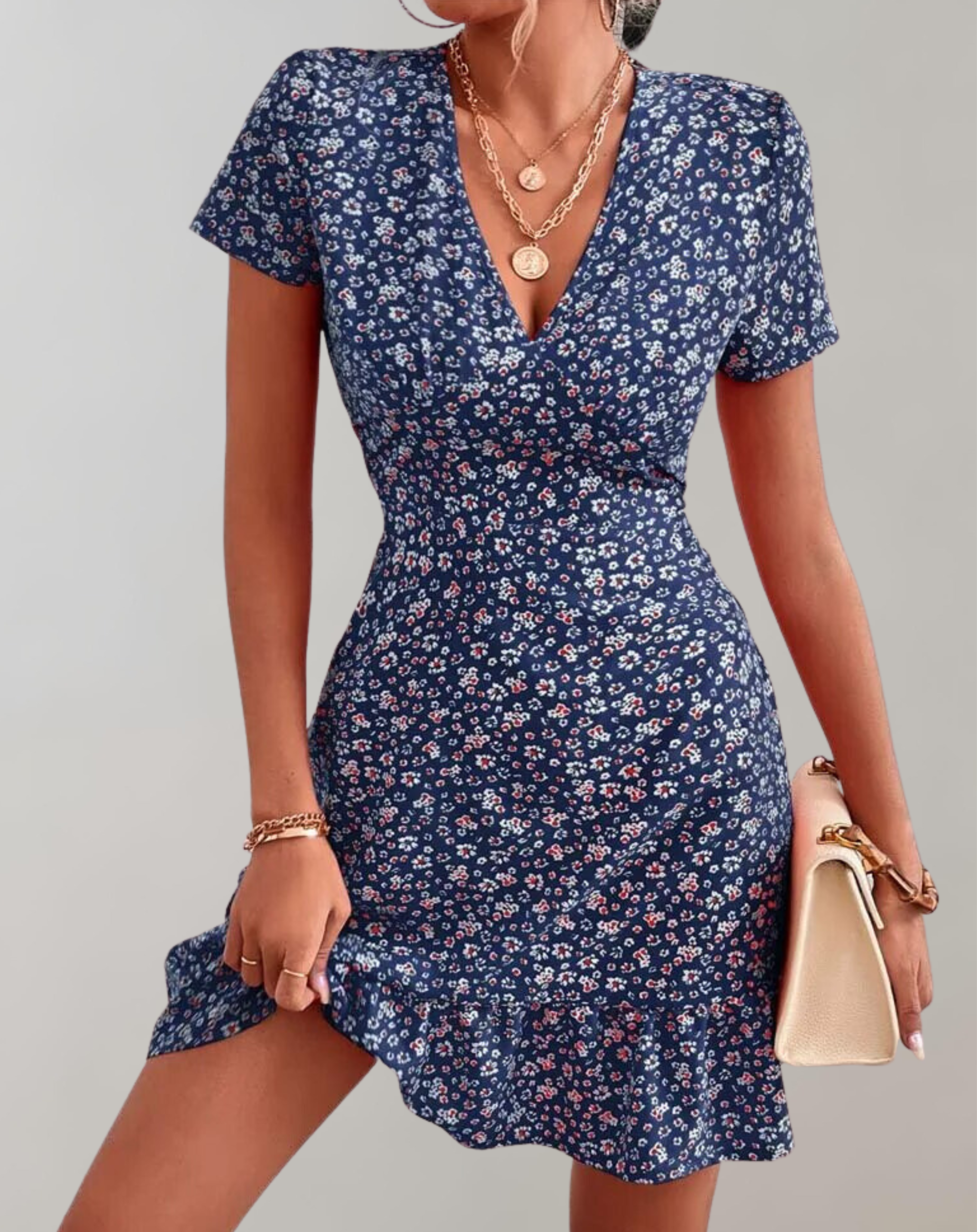 Sari - Sommer kurz Boho Kleid Frauen